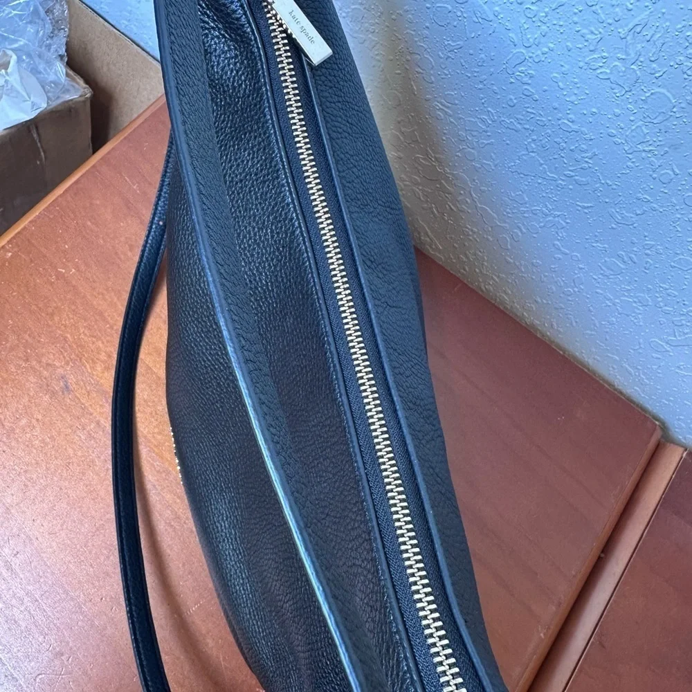 Kate Spade New York Women's Black Pebbled Leather Shoulder Bag